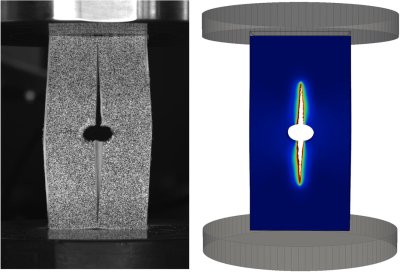 Paramètres matériaux d'un modèle de champ de phase utilisé pour simuler la rupture fragile d'éprouvettes d’épicéa